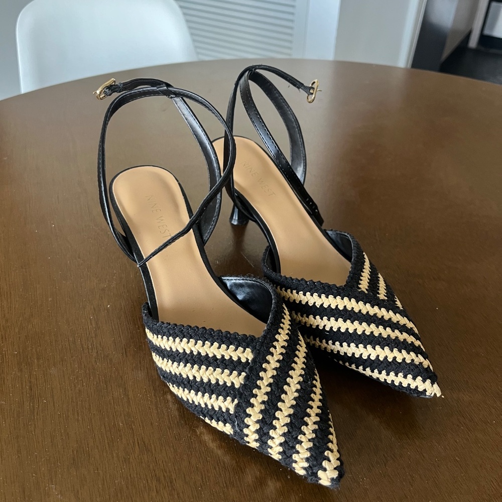 Nine West Woven Kitten Heels - Picture 2 of 5